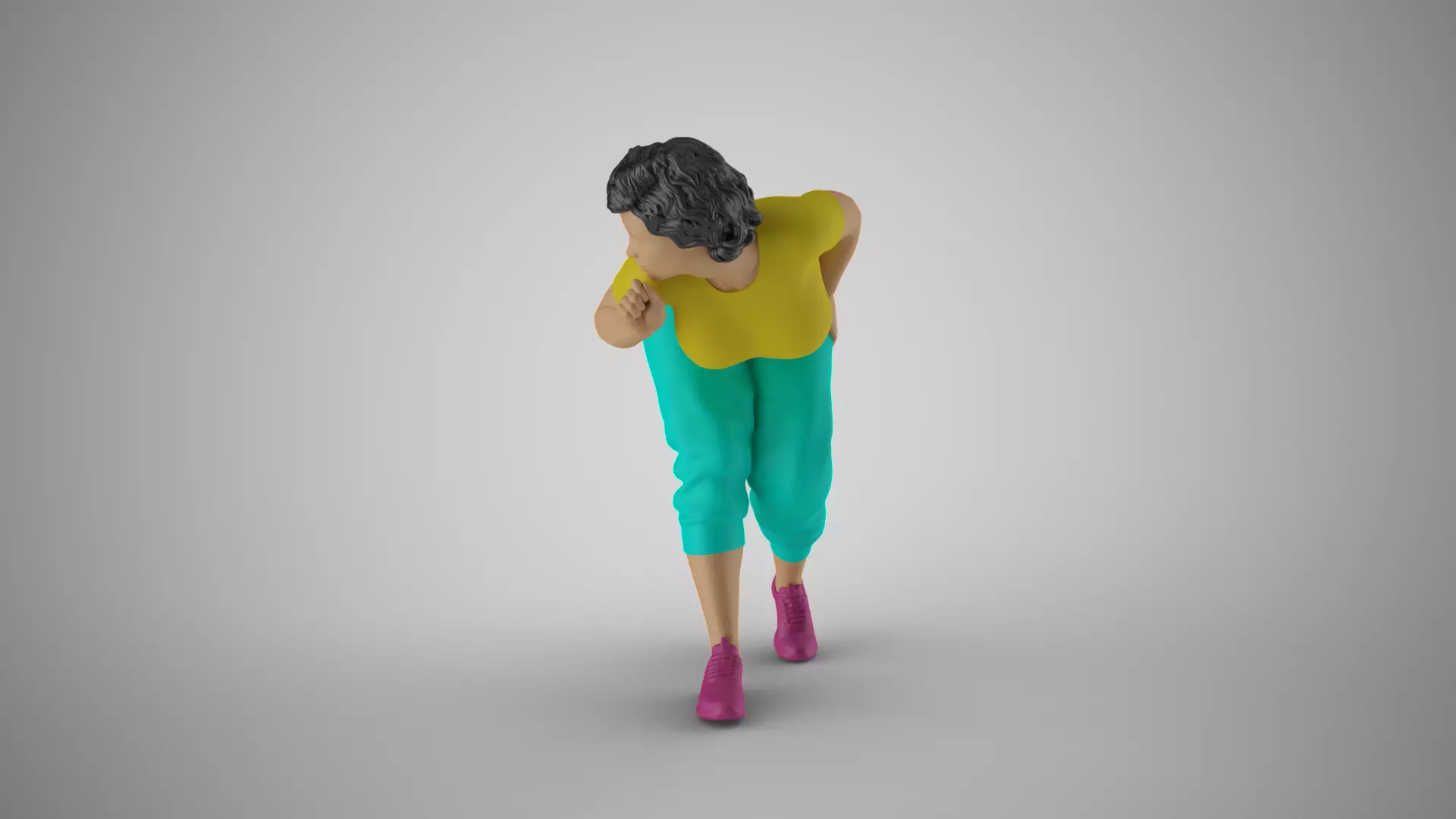 Focused Female Motion 3D print model_9