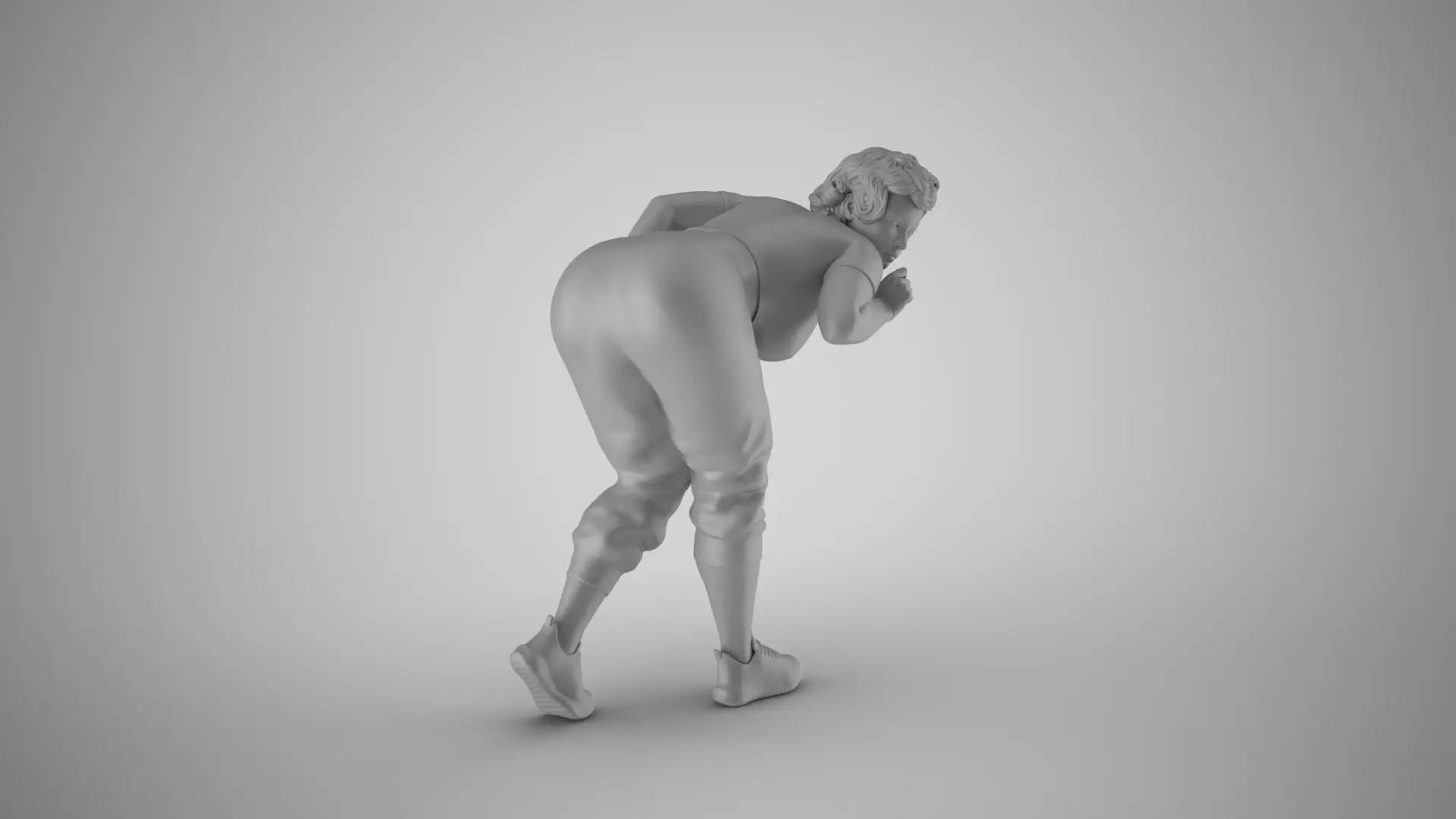 Focused Female Motion 3D print model_3