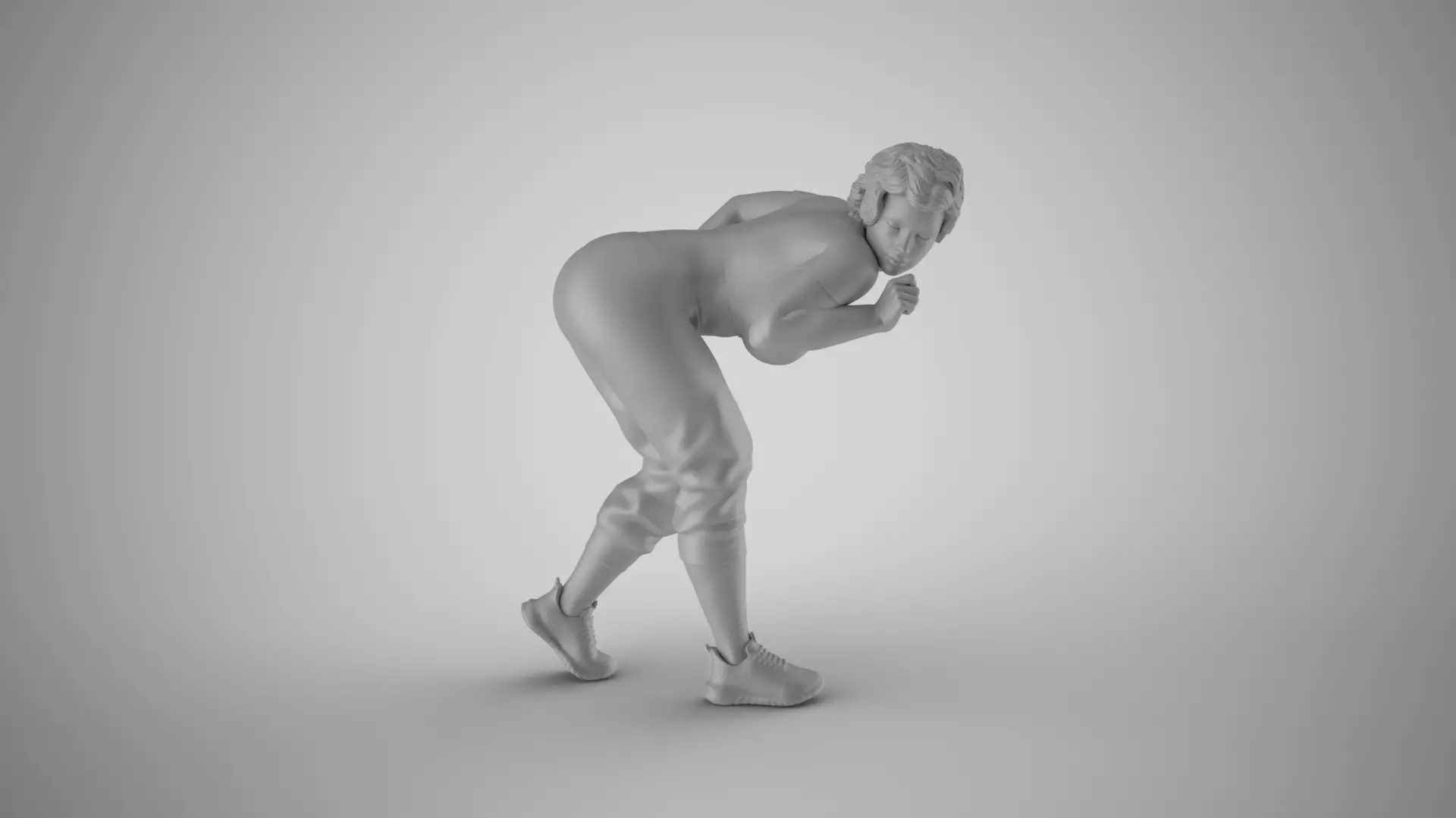 Focused Female Motion 3D print model_2