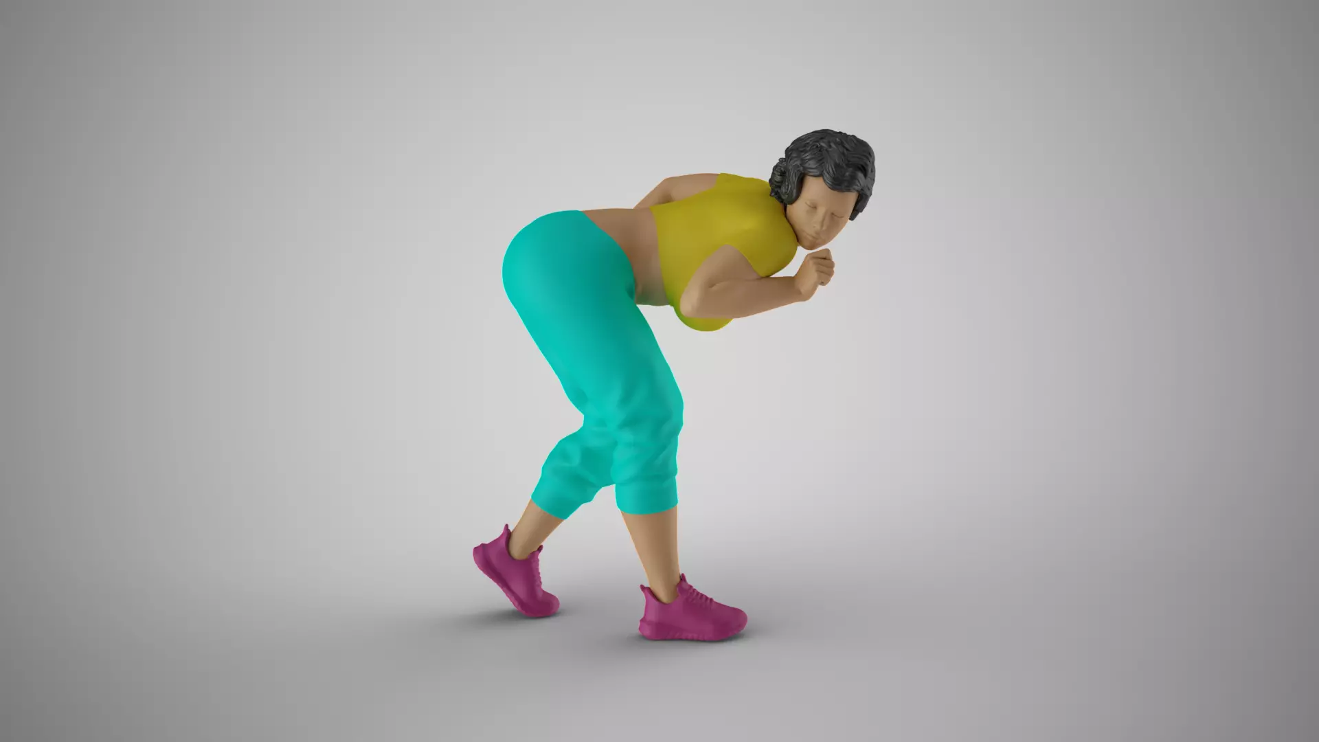 Focused Female Motion 3D print model_0