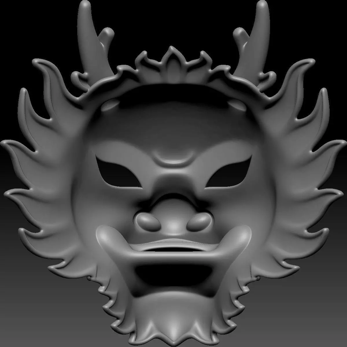 Chinese-style Masks 3D print model_1