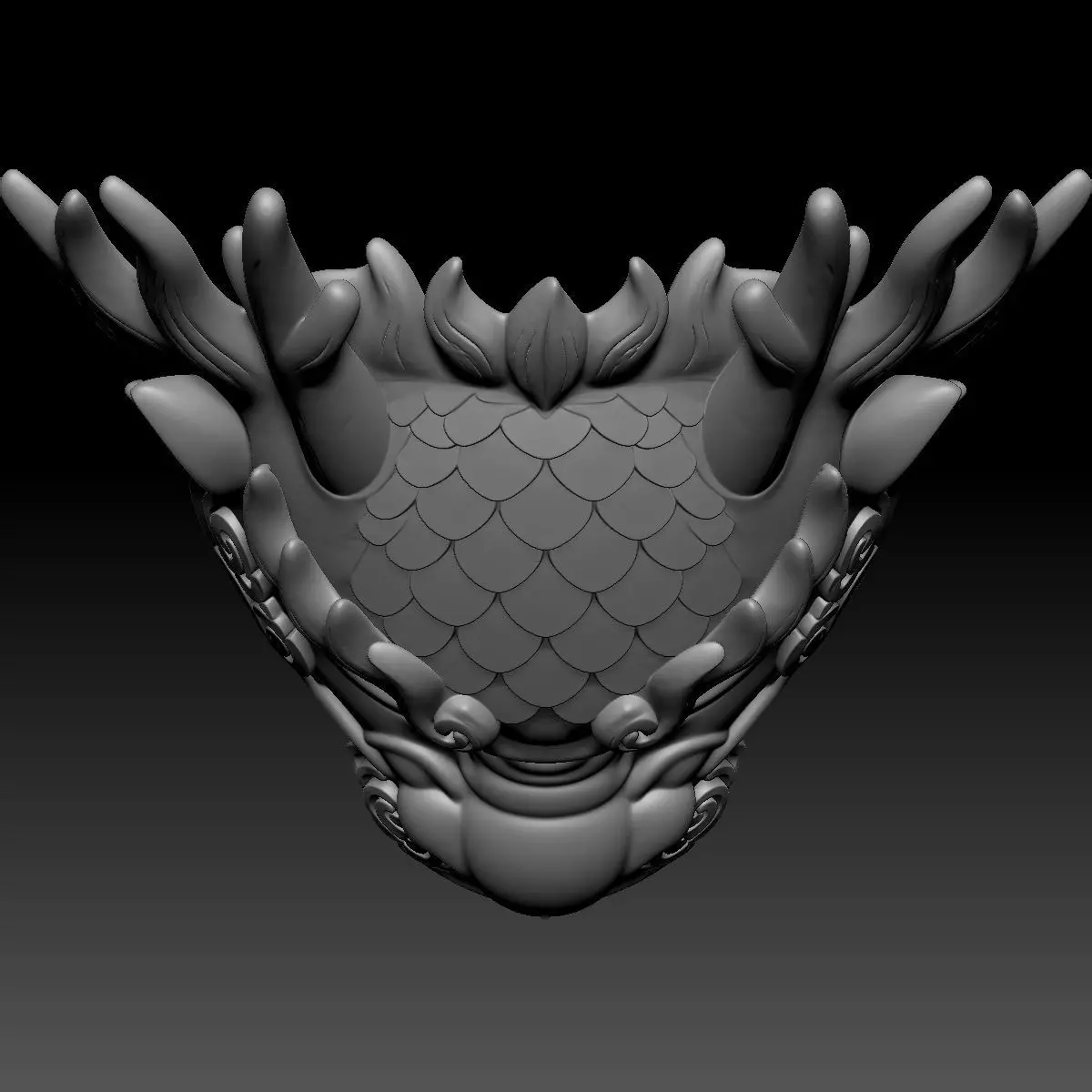 Chinese-style Masks 3D print model_6