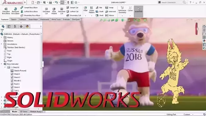 Zabivaka World Cup 2018 Mascot Free 3D print model