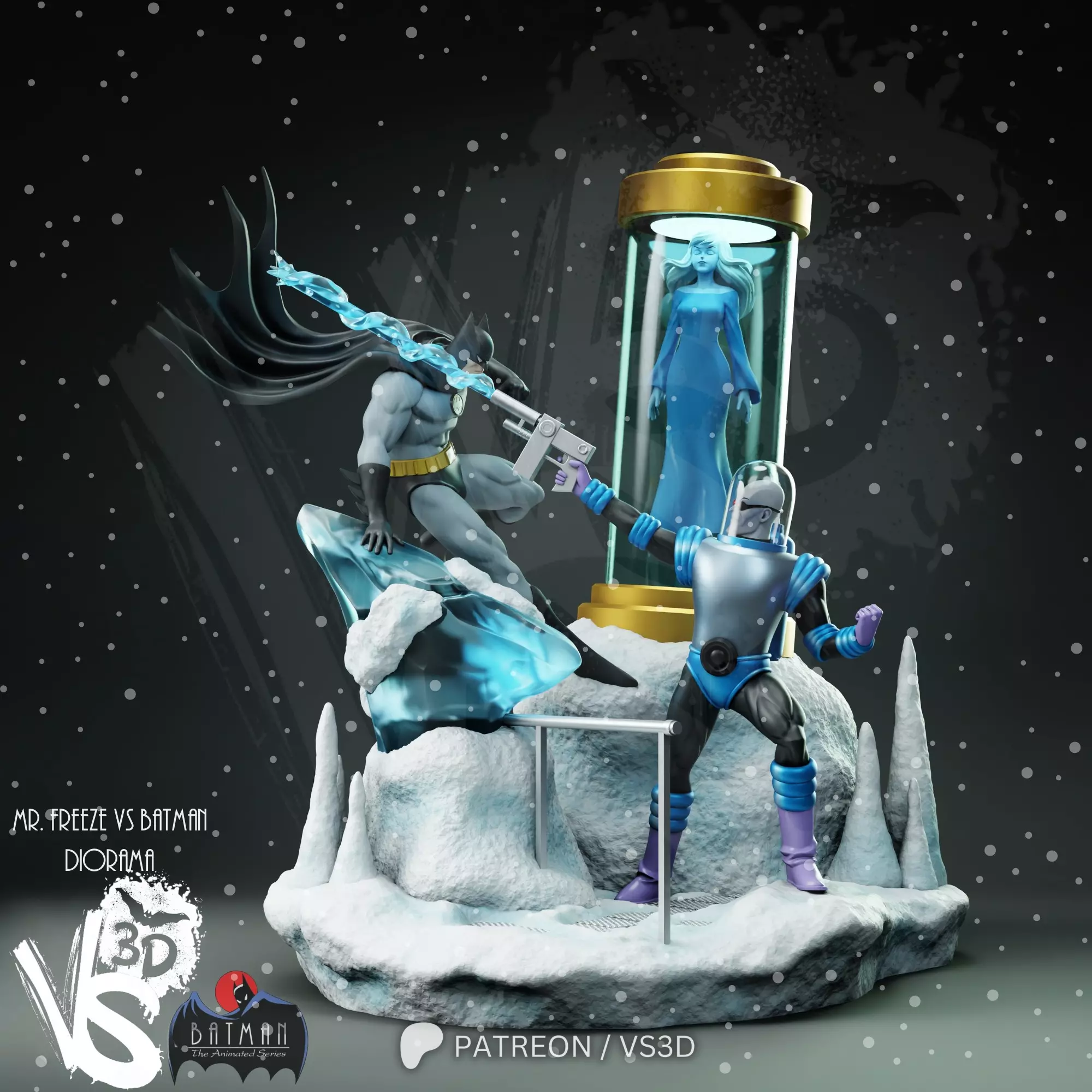 TAS Batman vs Mr Freeze 3D print model_5