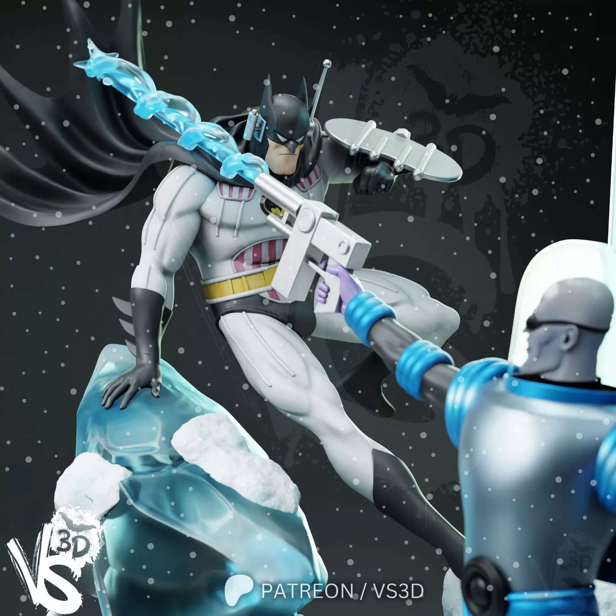TAS Batman vs Mr Freeze 3D print model_4