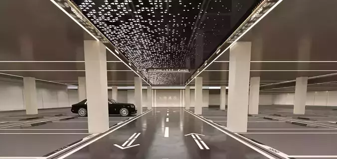 Modern Luxury Car Park - Garage