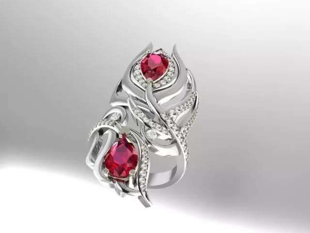 ruby ring 3D print model_0