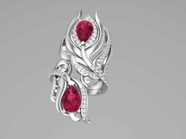 ruby ring 3D print model_3