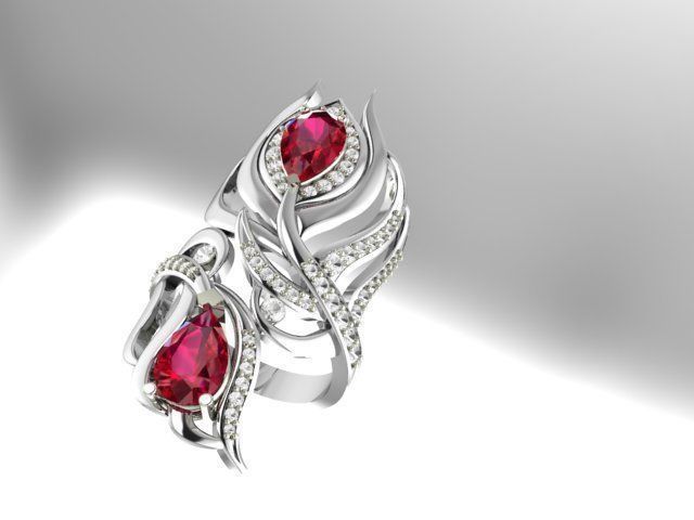 ruby ring 3D print model_1