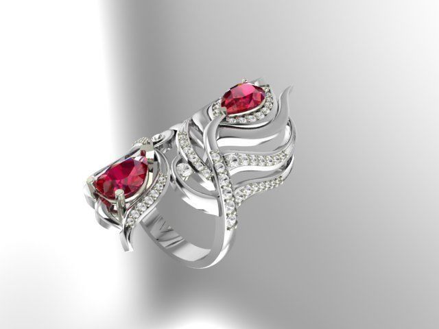 ruby ring 3D print model_2
