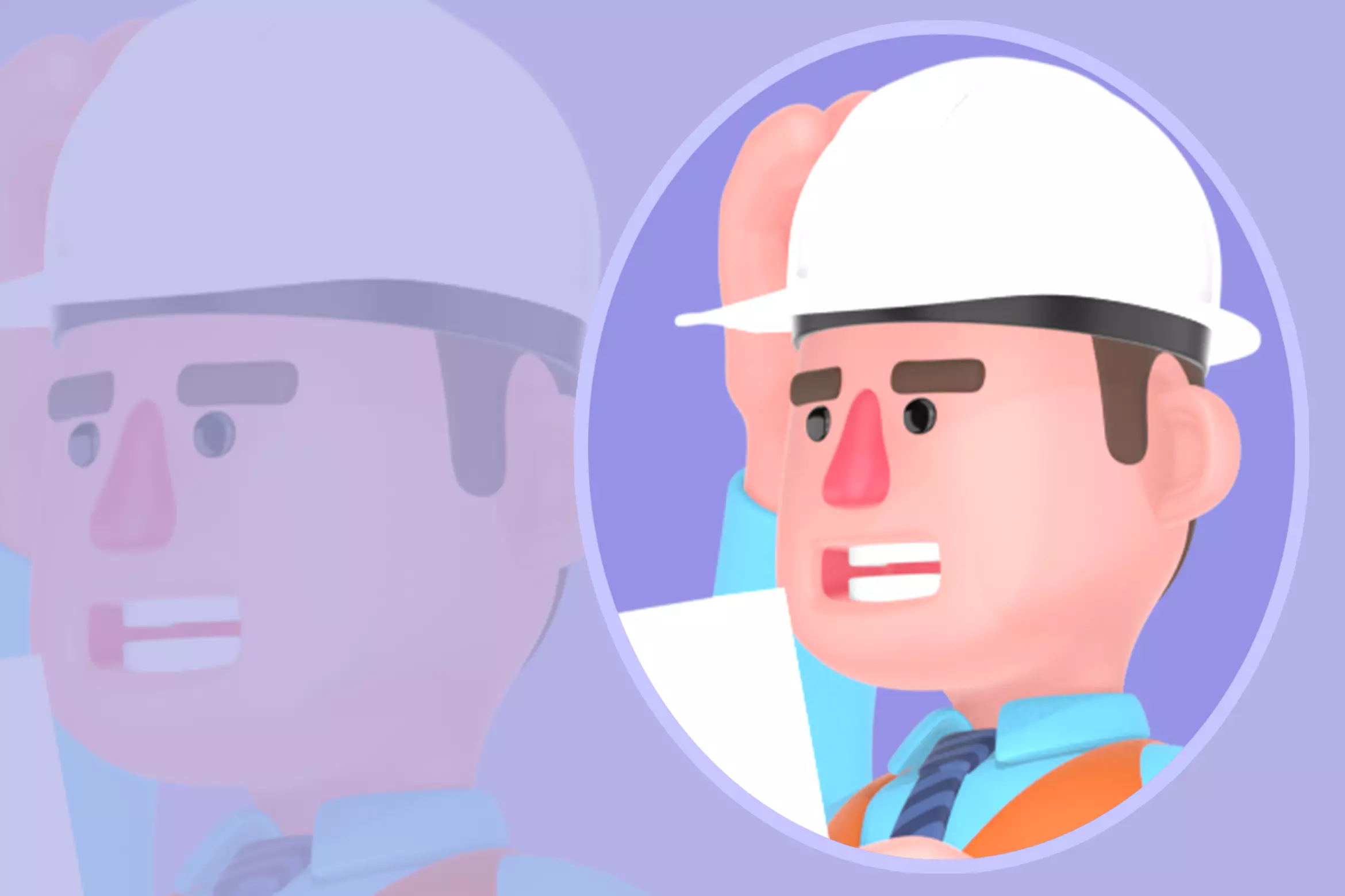 Stylized 3D Male Architect Character - Confused Cartoon Man 3D model