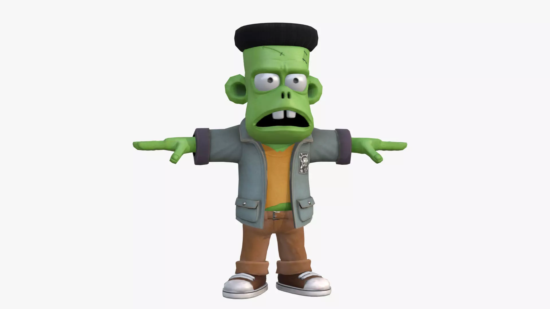 Stylized Frankenstein Character Low-poly 3D model