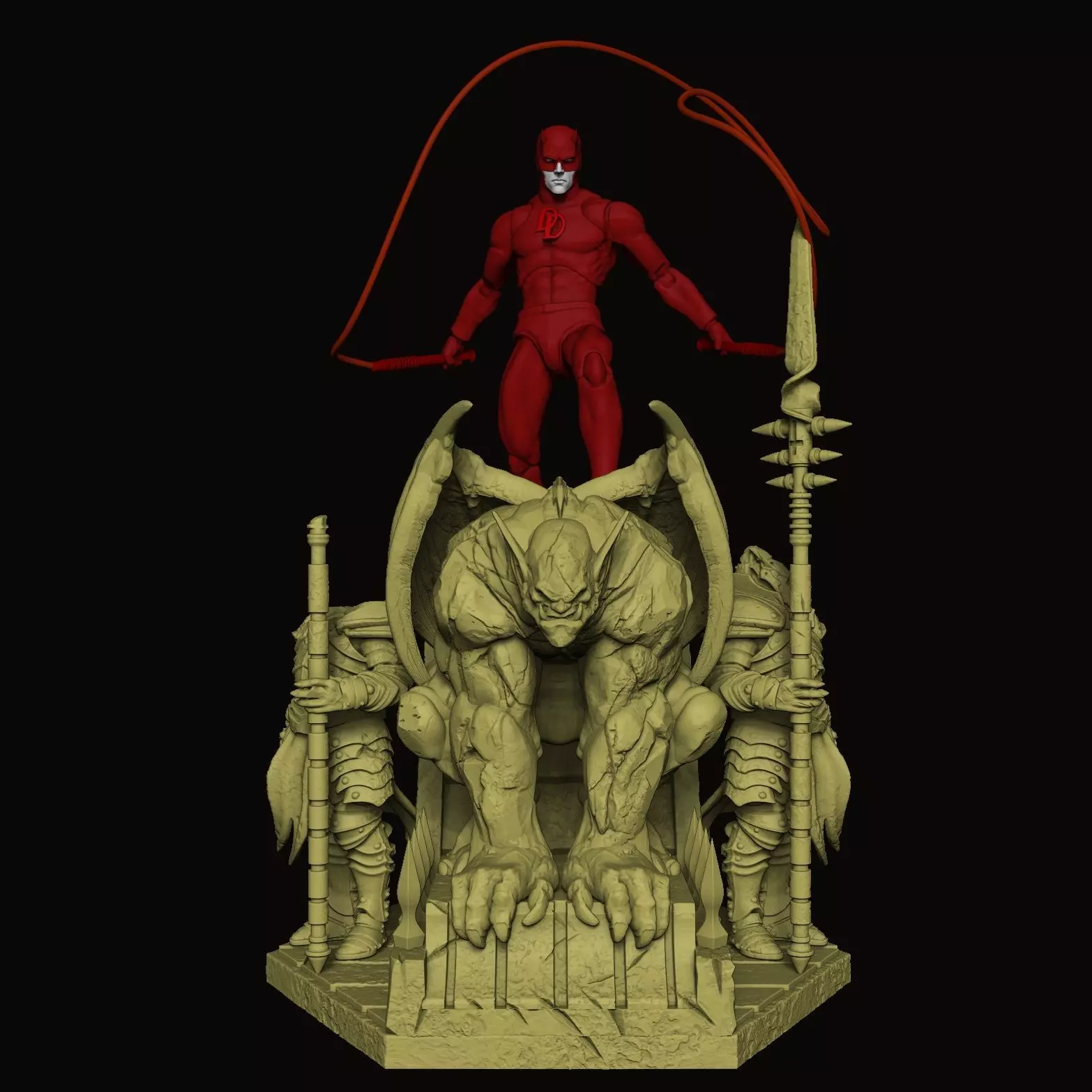 gargoule statue 3D print model_0