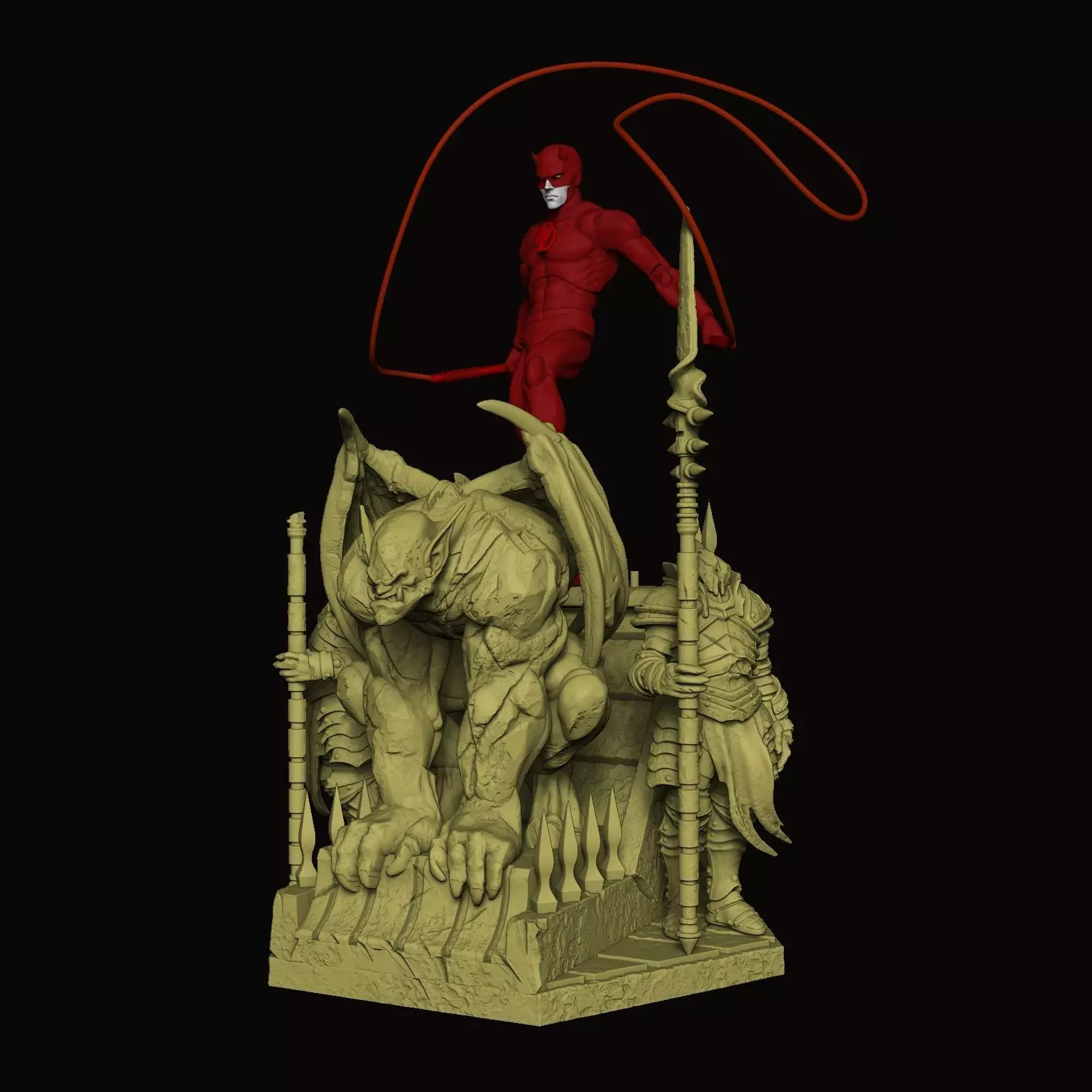 gargoule statue 3D print model_2