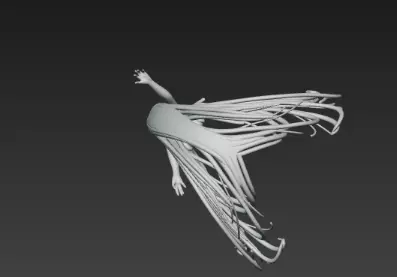 3D Flying Angel Statue Model 3D print model_15