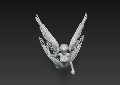 3D Flying Angel Statue Model 3D print model_10