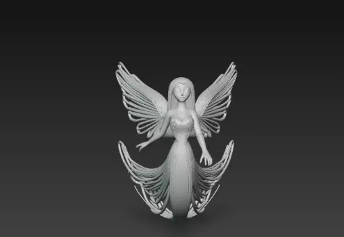 3D Flying Angel Statue Model 3D print model_1