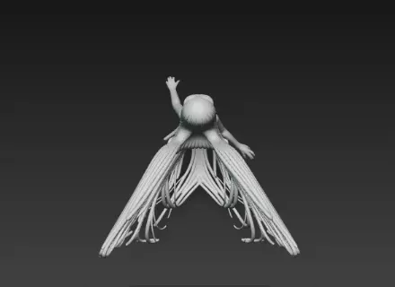 3D Flying Angel Statue Model 3D print model_13