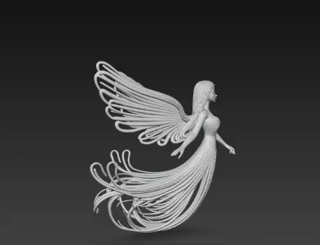 3D Flying Angel Statue Model 3D print model_3