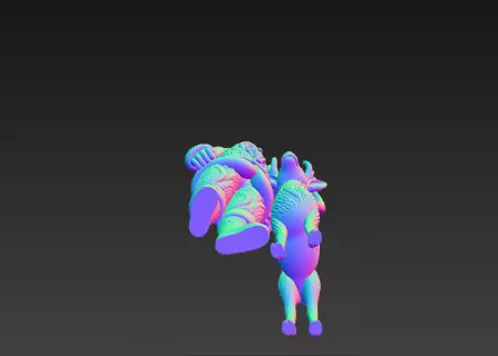 3D Santa Claus with Reindeer Christmas Model 3D print model_9