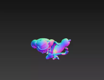 3D Santa Claus with Reindeer Christmas Model 3D print model_11