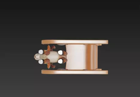 3D Christmas Sleigh with Reindeer Model 3D print model_1