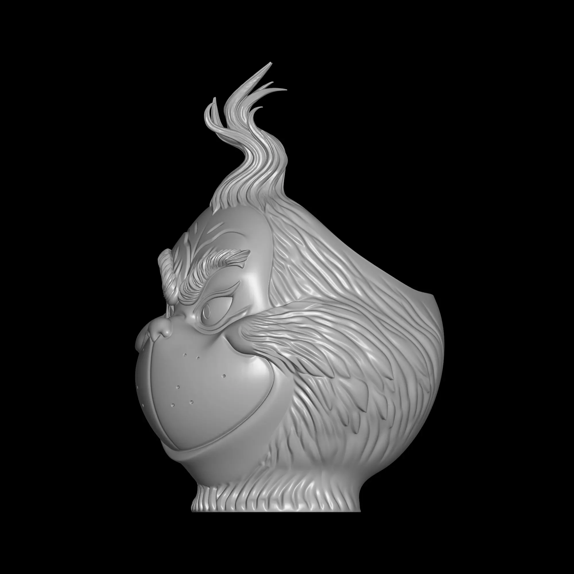 Grinch Planter Container Pencil Holder 3D print model_1