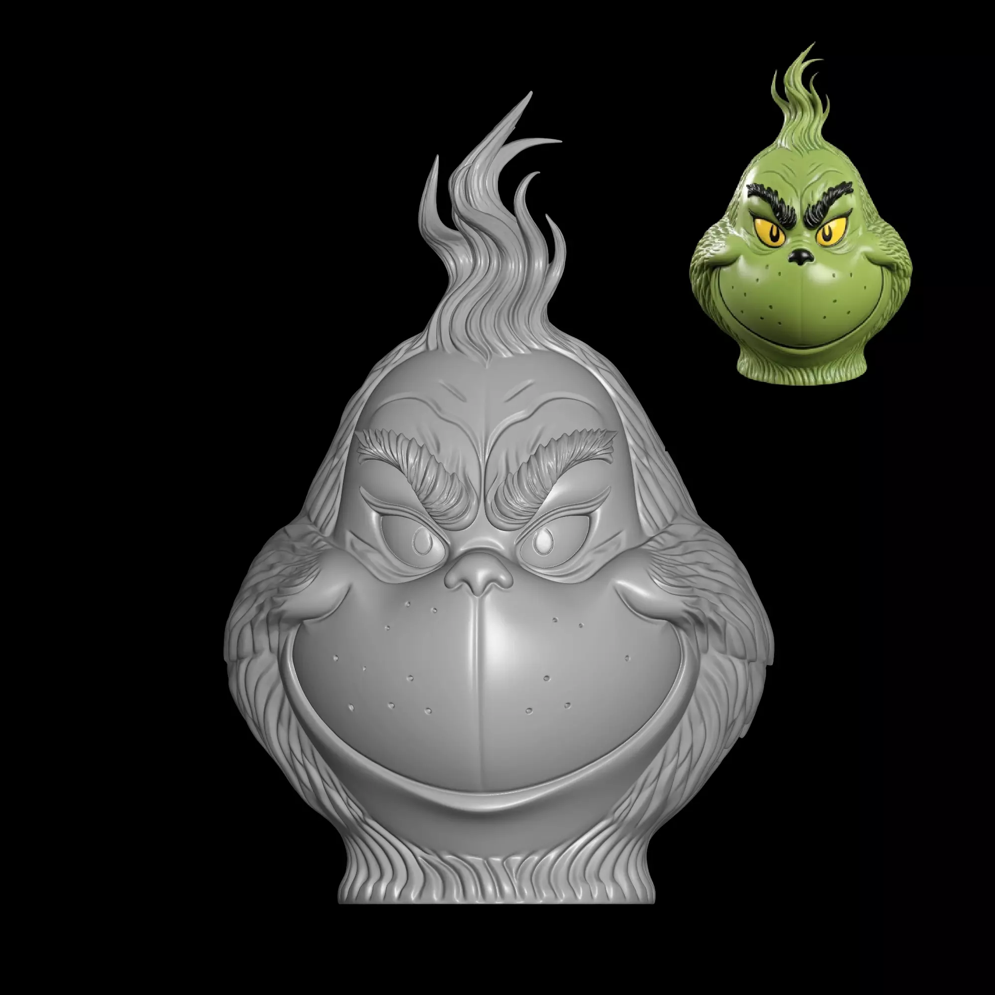 Grinch Planter Container Pencil Holder 3D print model_0