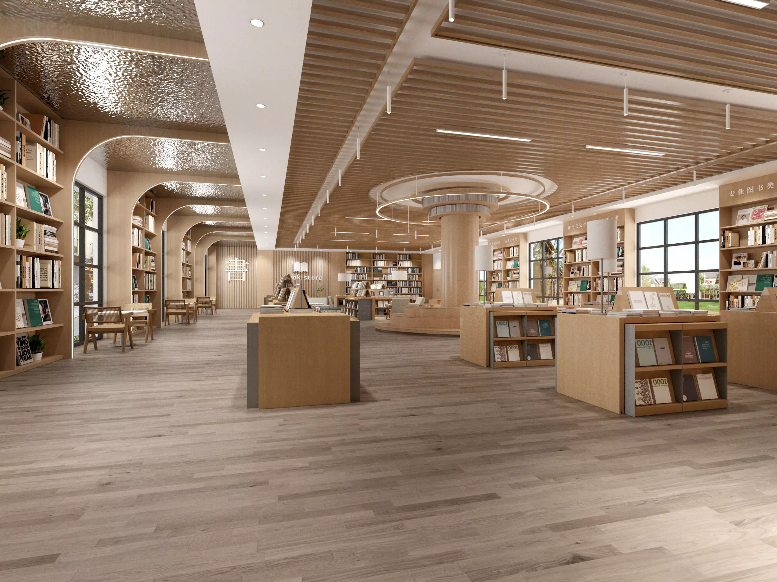 library Low-poly 3D model_2