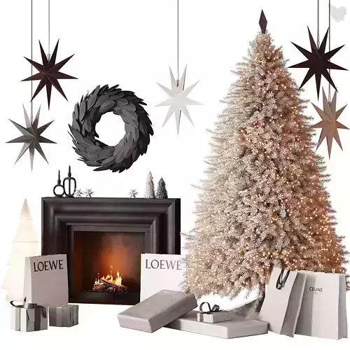 461 happy new year 06 christmas tree gift bags op2 3D model