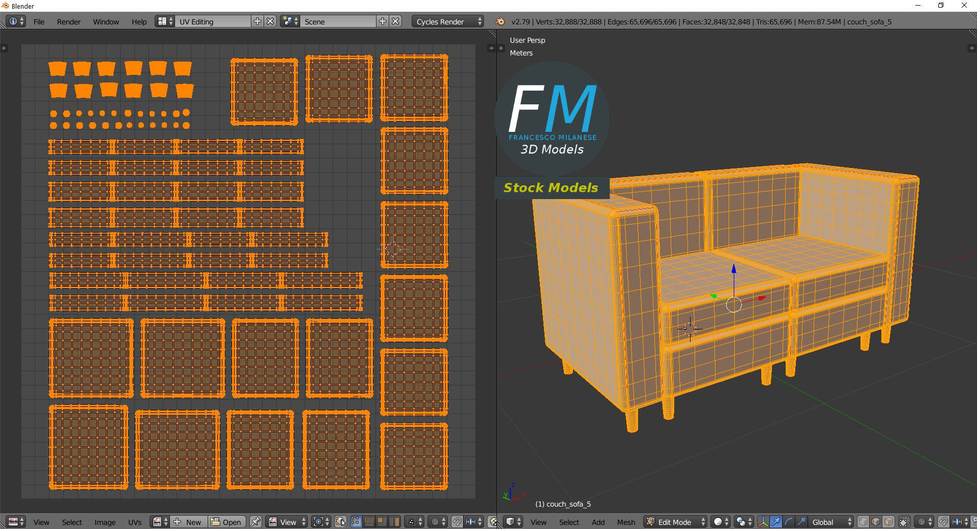 Couch sofa 5 3D model_10