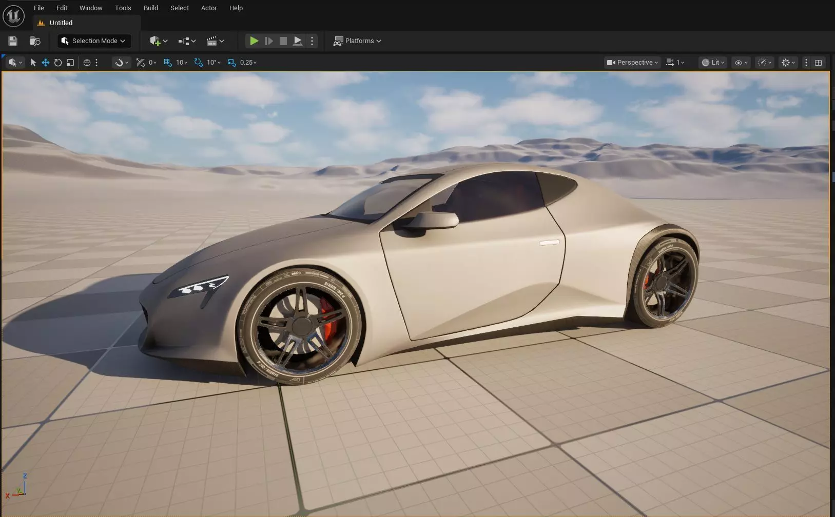 Futuristic Concept Car  - Original Design 3D model_2