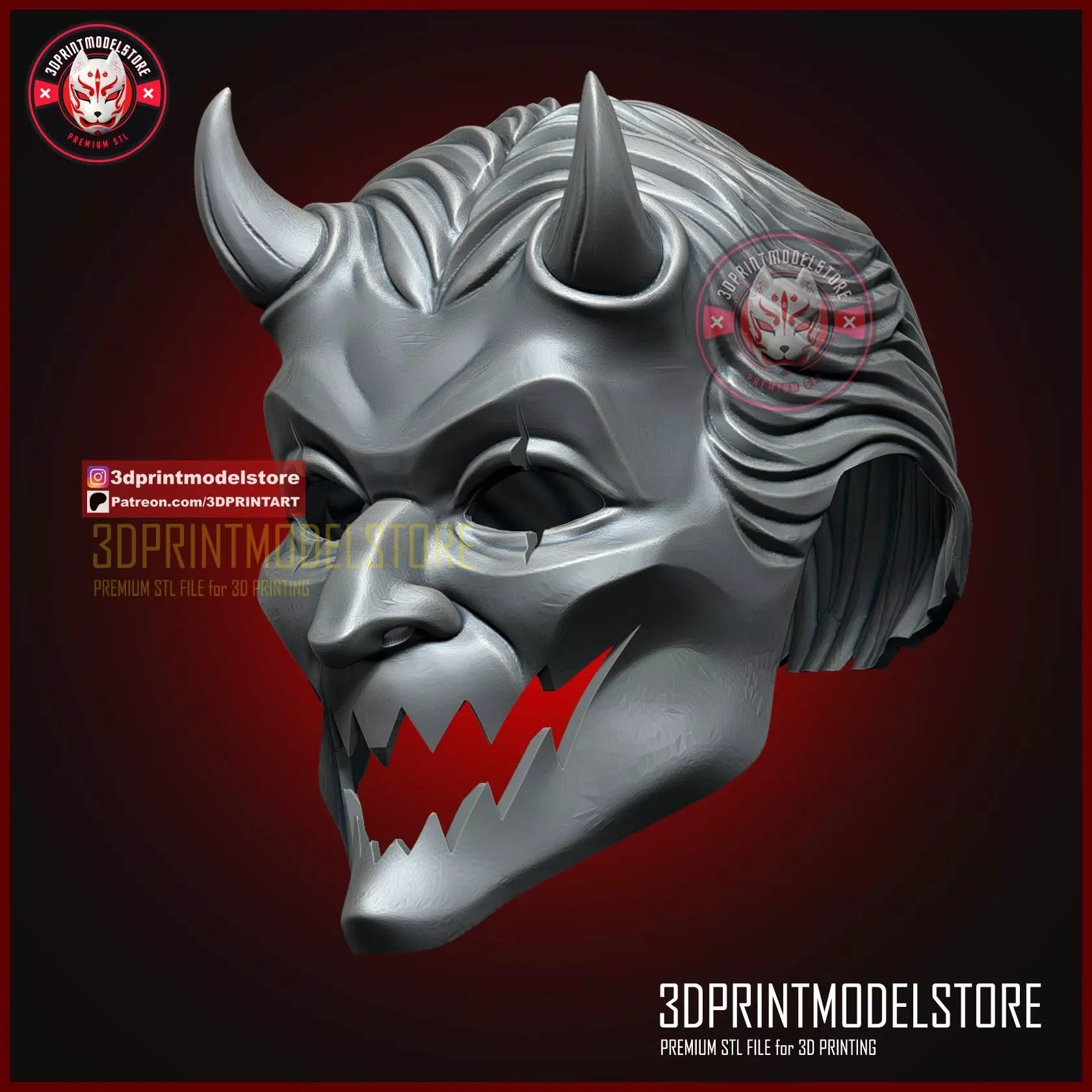 Nameless Ghoul Mask - Evil Ghost Mask Halloween Cosplay Helmet 3D print model_3