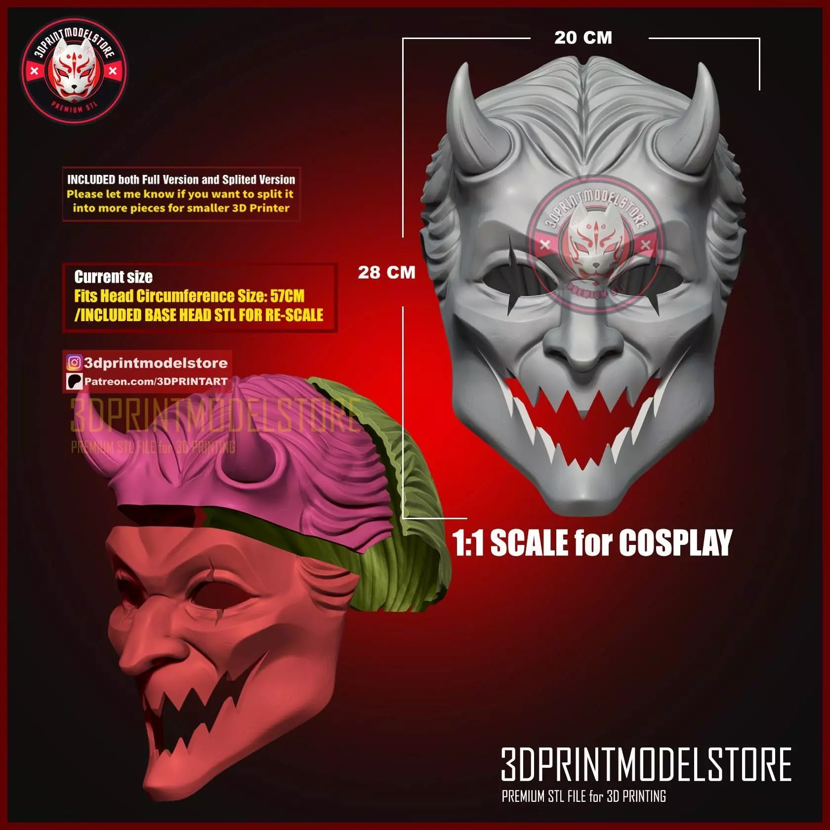 Nameless Ghoul Mask - Evil Ghost Mask Halloween Cosplay Helmet 3D print model_4