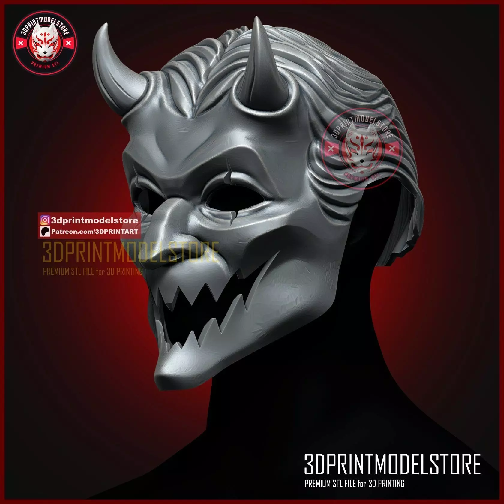 Nameless Ghoul Mask - Evil Ghost Mask Halloween Cosplay Helmet 3D print model_1