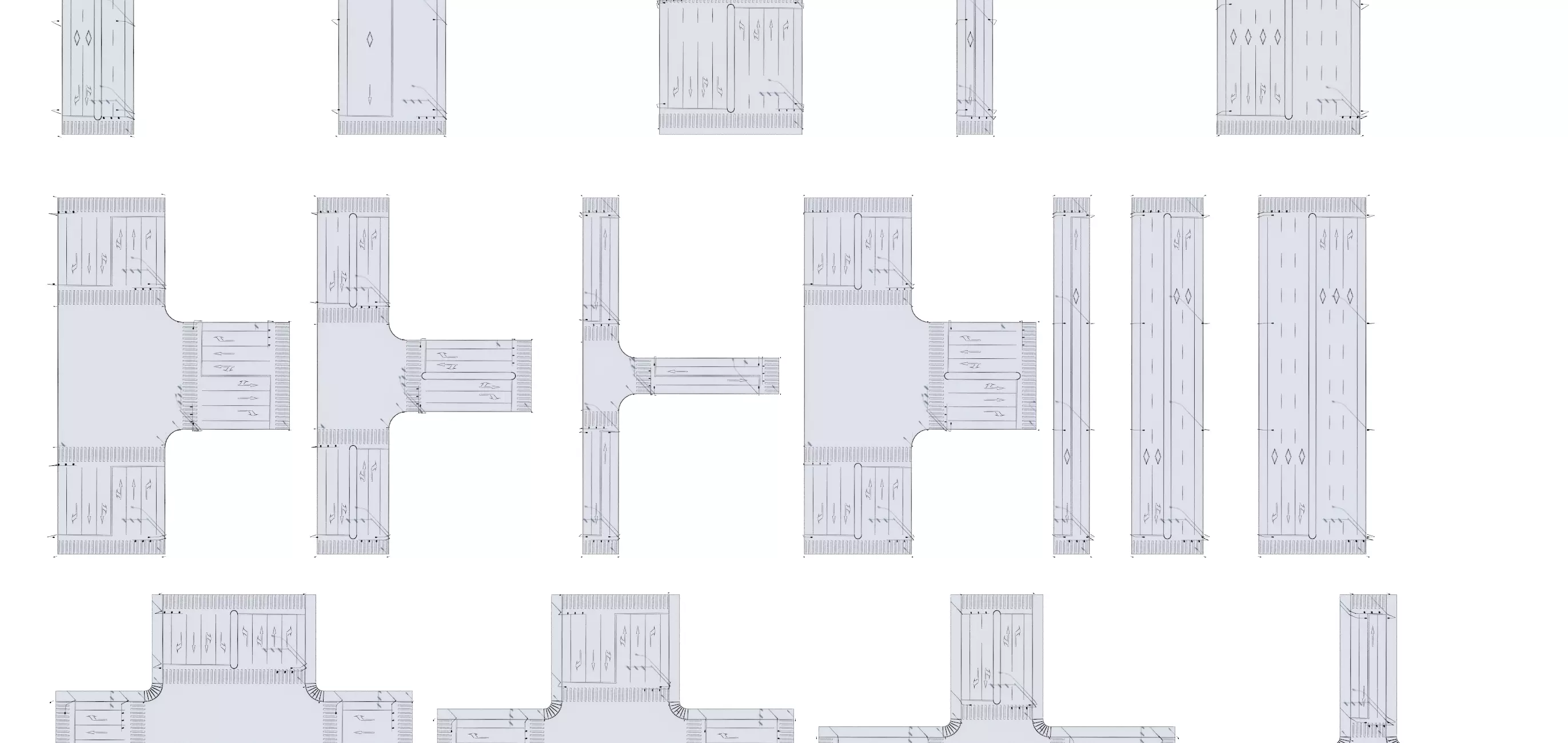 Parking Lot Scene with Low-poly 3D model_17