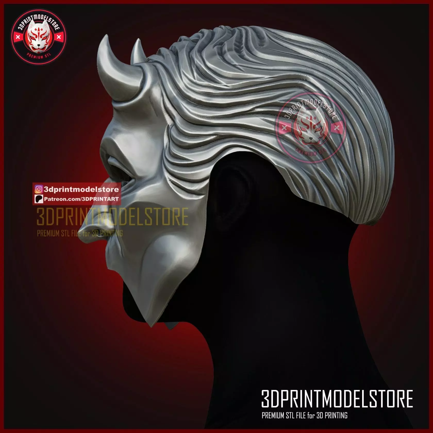 Nameless Ghoul Mask - Ghost Mask Halloween Cosplay Helmet 3D print model_2