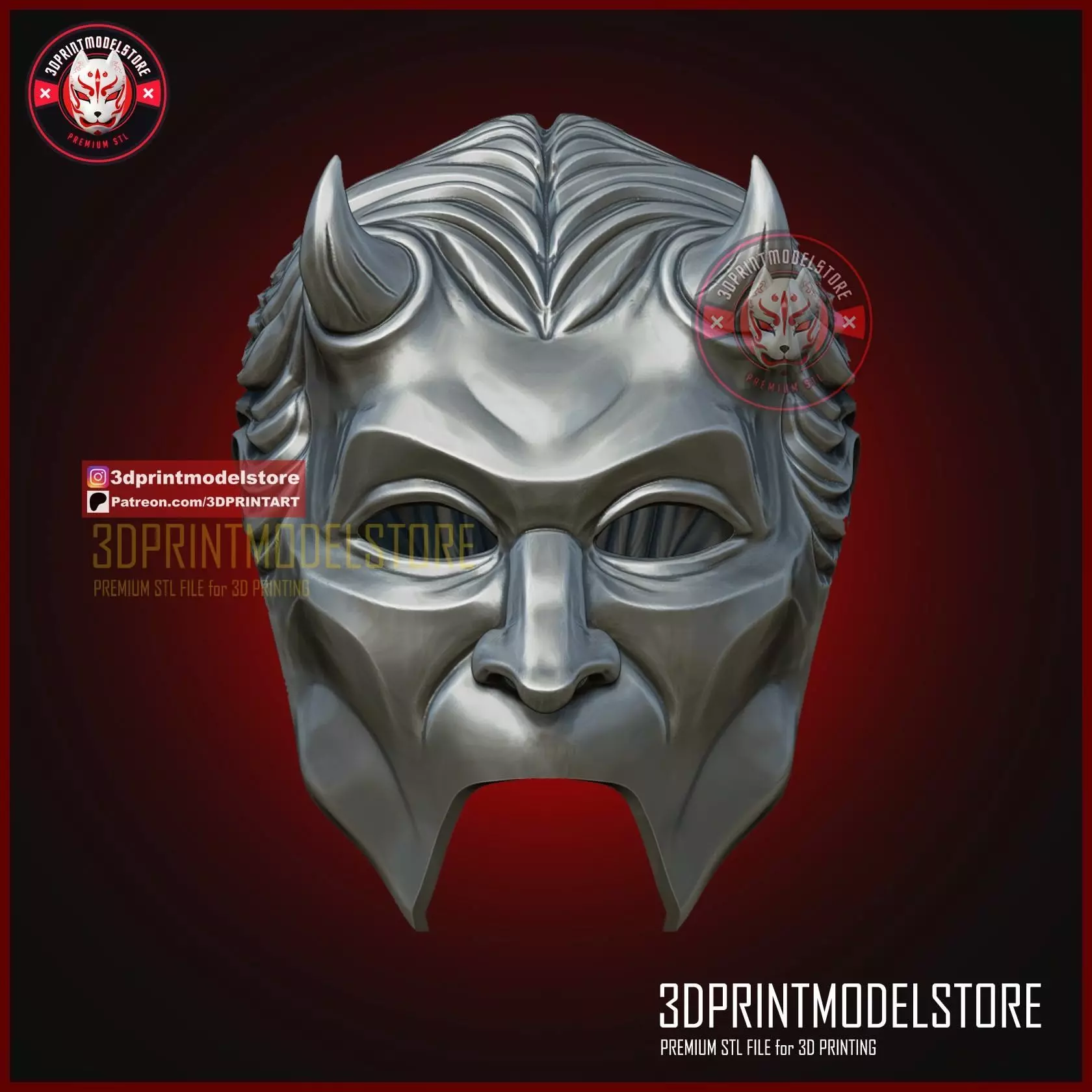 Nameless Ghoul Mask - Ghost Mask Halloween Cosplay Helmet 3D print model_3