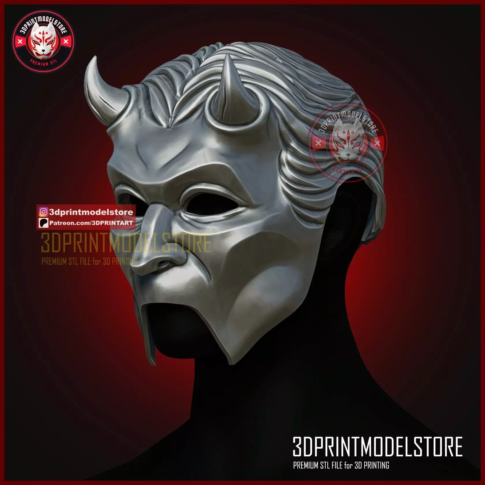 Nameless Ghoul Mask - Ghost Mask Halloween Cosplay Helmet 3D print model_1