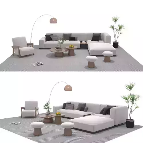 Fabric sofa set 05