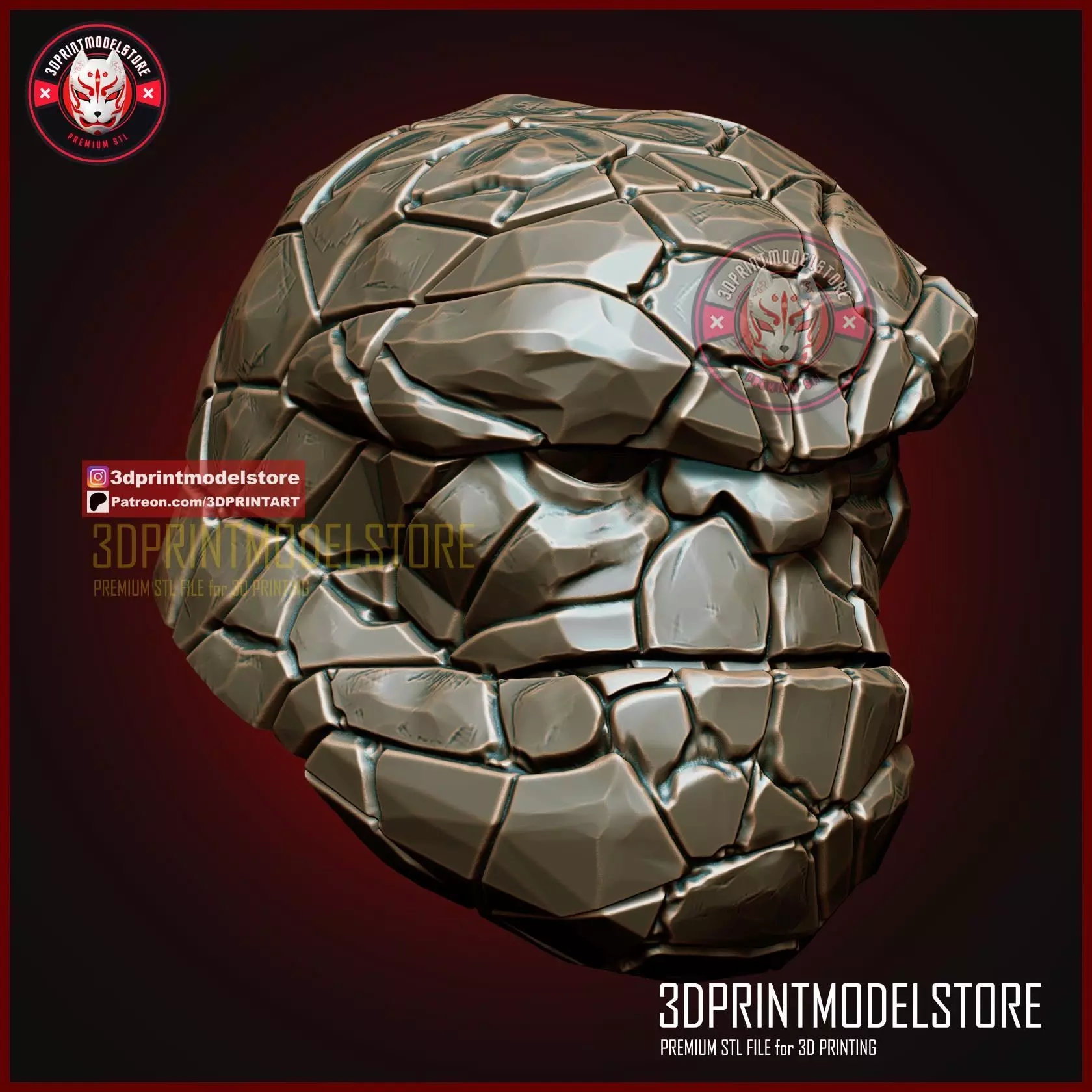 The Thing Fantastic Four Marvel Cosplay Mask - Halloween Helmet 3D print model_1