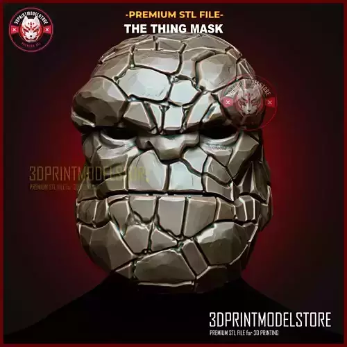 The Thing Fantastic Four Marvel Cosplay Mask - Halloween Helmet 3D print model The Thing Fantastic Four Marvel Cosplay Mask - Halloween Helmet 3D print model