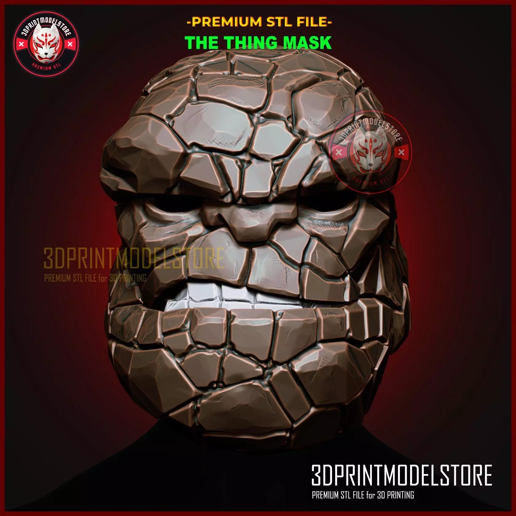 Marvel The Thing Fantastic Four Cosplay Mask - Halloween Helmet 3D print model_0
