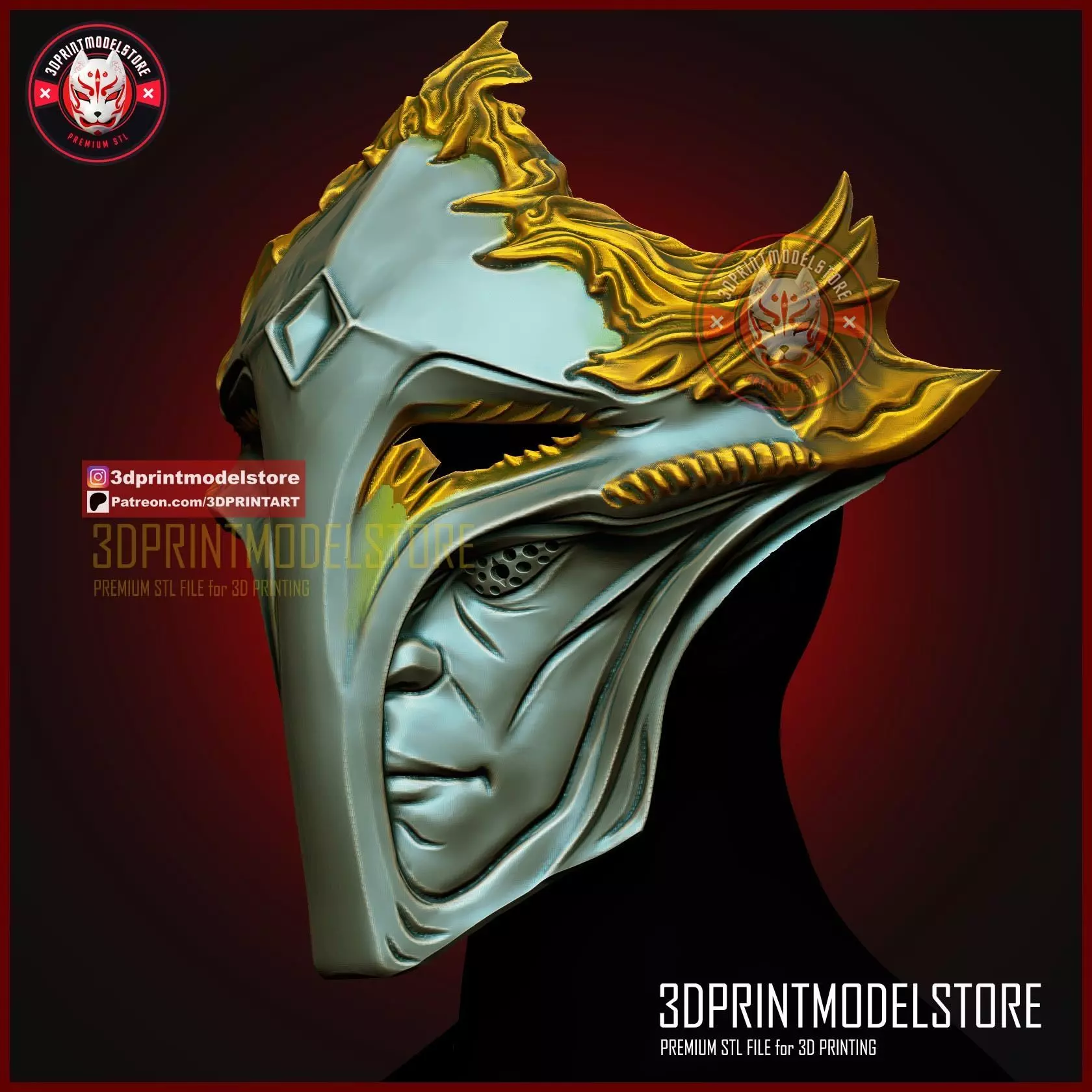 Victor Final Form Mask - Arcane Cosplay Halloween Helmet 3D print model_3