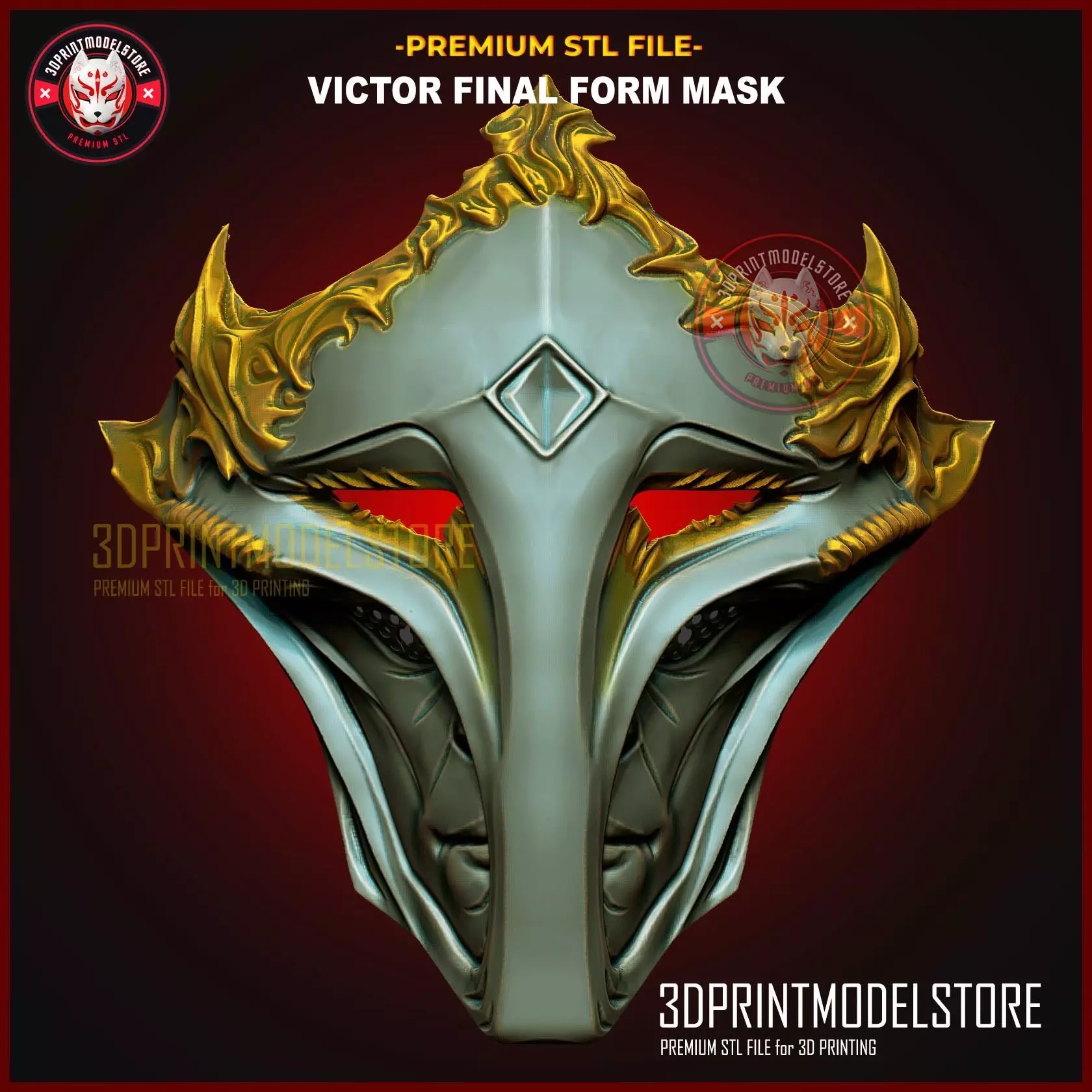 Victor Final Form Mask - Arcane Cosplay Halloween Helmet 3D print model_0