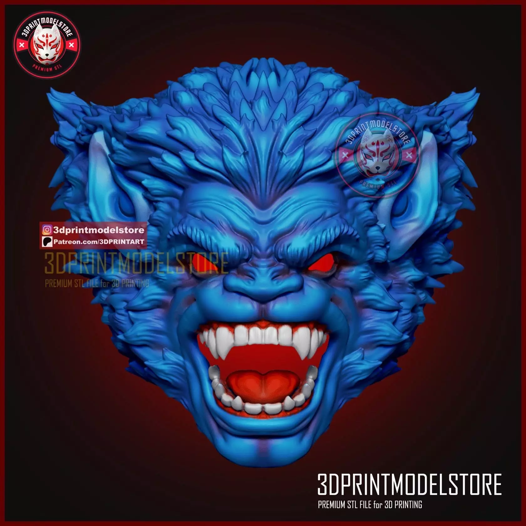 Marvel The Beast Cosplay Mask - Halloween Helmet 3D print model_2