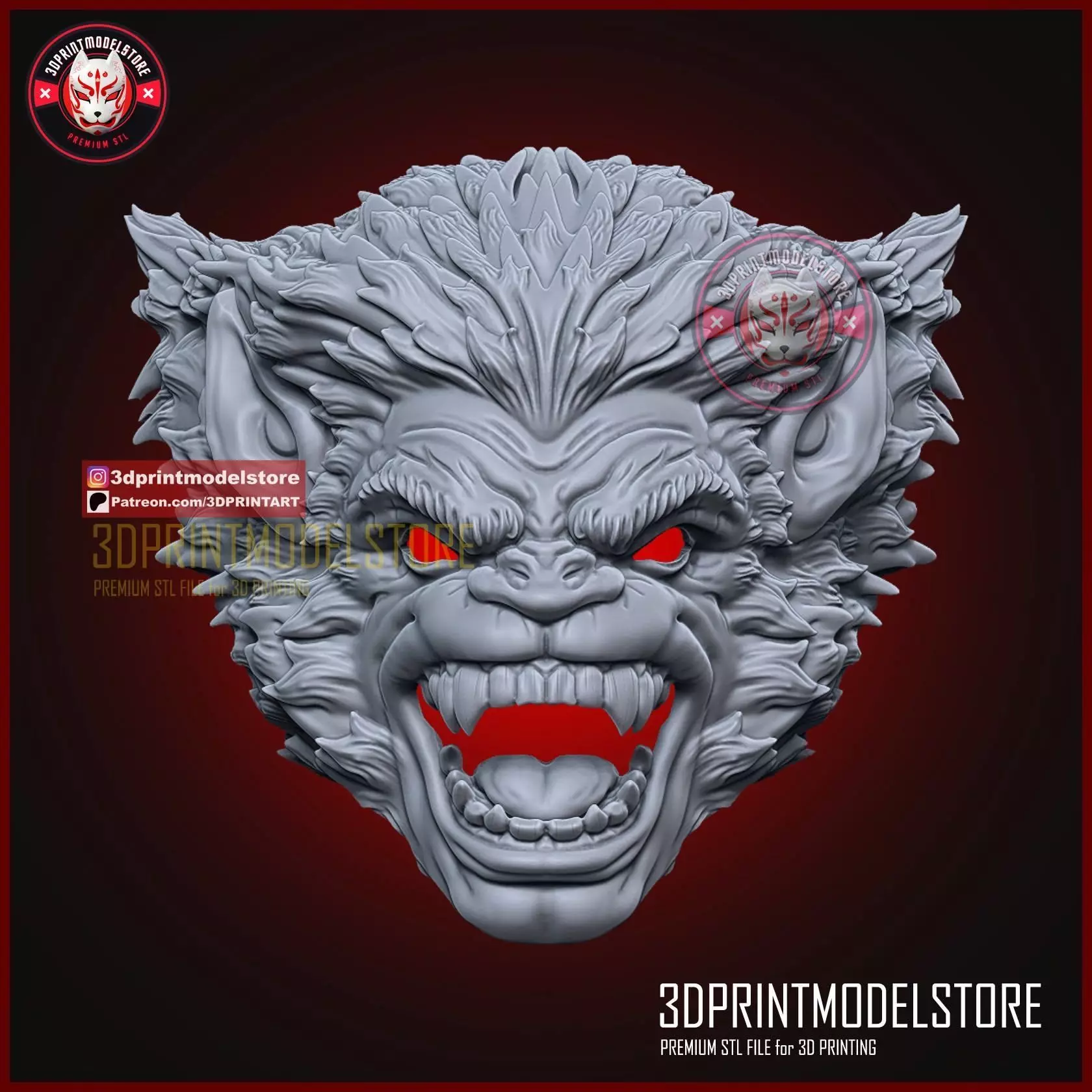 Marvel The Beast Cosplay Mask - Halloween Helmet 3D print model_3