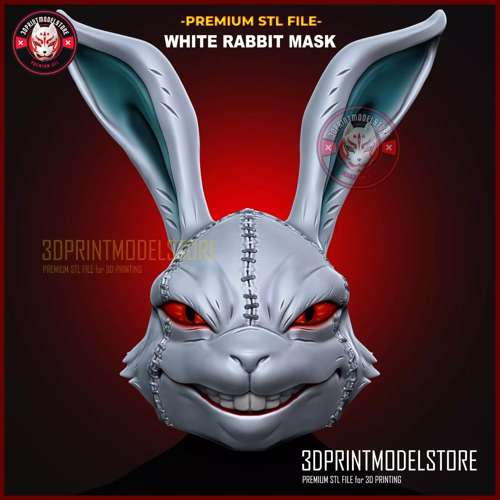 White Rabbit Devil May Cry Cosplay Mask - Halloween Helmet 3D print model_0