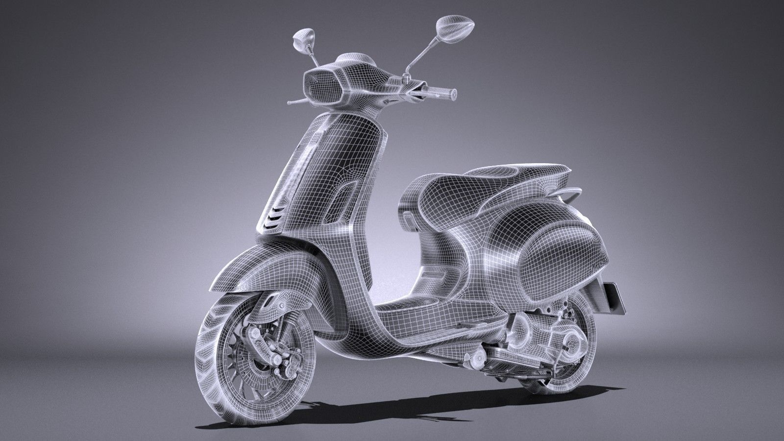 Vespa Sprint 125 2017 3D model_12