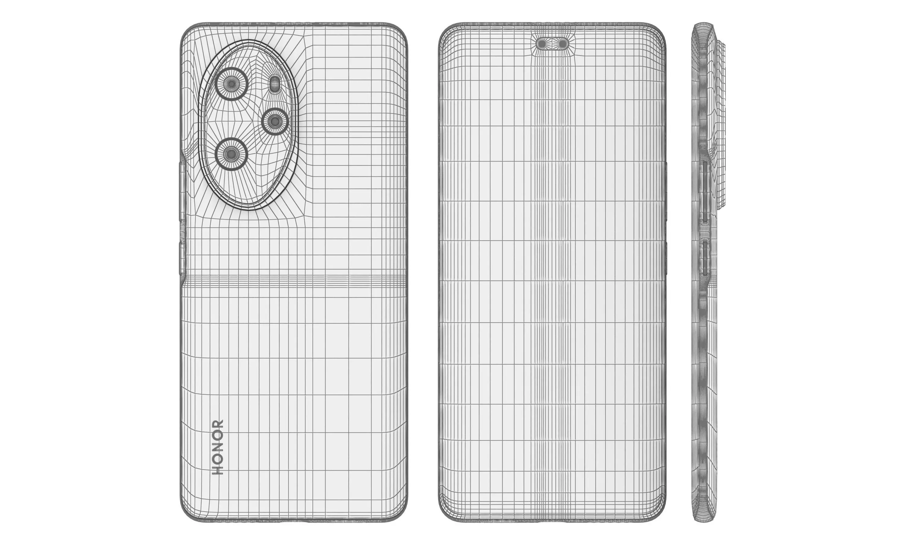 Honor 100 Pro All Colors High Poly 3D model_36